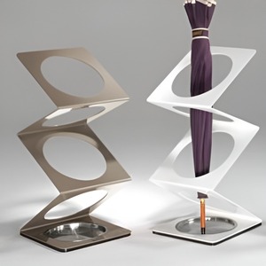 Modern Metal <b>Umbrella</b> Stand Sculpture Polished Geometric Desktop Decor for Home Office Living Room - Product Image 3