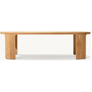 Table de salle à manger d'extérieur moderne en teck massif avec chaises rembourrées, finition naturelle, meubles durables pour jardin, patio, terrasse - Product Image 2