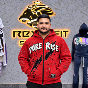 Custom Unisex Oversized <b>Zip</b> Up <b>Hoodie</b> Heavyweight Fleece Graphic Print Streetwear Jacket With Kangaroo <b>Pocket</b> Custom Label Style - Product Image 1
