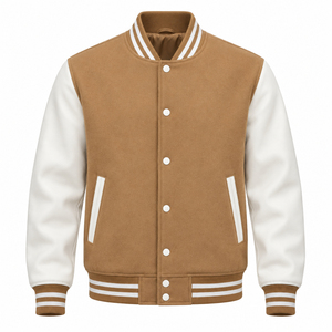 Nueva Chaqueta Varsity de Invierno para Hombre, 100% Lana, de Alta Calidad, con Logotipo Bordado Personalizado, con Capucha, Impermeable y Gruesa - Product Image 1