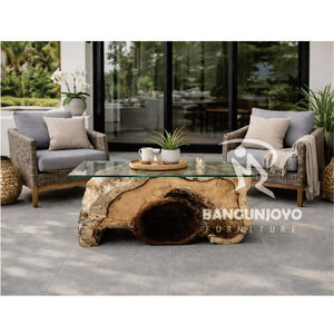 Mesa de Centro Moderna de Madera de Tamarindo, Muebles de Madera Sólida para Sala de Estar, para Uso Doméstico - Product Image 4