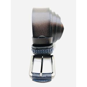 Idées cadeaux : ceintures élégantes en cuir de buffle véritable, écologiques, pour hommes, impression de logo personnalisé acceptée. - Product Image 2