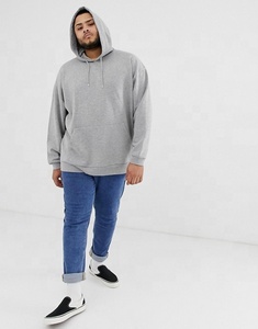 Sweats à capuche surdimensionnés Vente en gros Bonne qualité Sweats à capuche en molleton de coton uni en vrac - Product Image 2