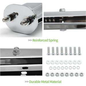 Support de fixation métallique robuste à ressort, chromé, pour garde-boue réfléchissant, avec espacement des boulons coudés de 2,5 po et longueur de 30 po, pour semi-remorque - Product Image 6