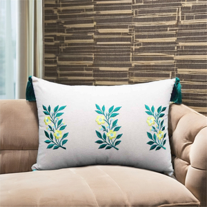 Latest Design <b>Throw</b> <b>Pillow</b> Cover Plant Decorative Embroidery Cushion Cover at Wholesale Price from Indian manufacturer - Product Image 1
