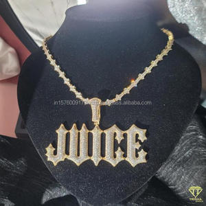 Pendentif en Moissanite Premium « CEO KING » avec Chaîne Cubaine Entièrement Pavée – Bijoux Hip Hop en Gros - Product Image 4