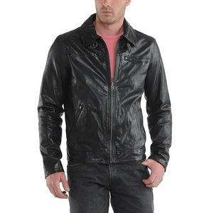 Breathable Men Regular Fit Long Sleeves Leather <b>Jacket</b> Autumn <b>Winter</b> Men's Casual Zipper Leather <b>jacket</b> for men - Product Image 3