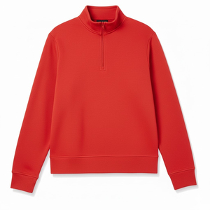 <b>Men</b> Winter <b>Half</b> <b>Zip</b> Fleece Pullover Sweatshirt Eco-Friendly Knitted Plain Dyed Polyester/Cotton Breathable <b>Half</b> <b>Zip</b> Sweatshirts - Product Image 1