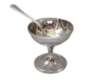 Bol à glace en métal de la collection hôtelière de luxe, coupe à dessert en acier inoxydable pour une présentation élégante - Product Image 5