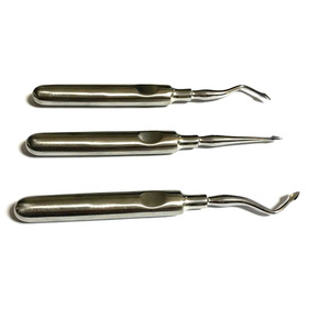 Juego de 3 Elevadores Dentales Eléctricos de Acero Inoxidable, Herramientas Curvas para Extracción de Raíces, Kit de Instrumentos Quirúrgicos para Dentistas, CE - Product Image 5