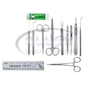 Kits chirurgicaux 12 pièces en acier inoxydable allemand, ciseaux, pinces, forceps, kit de dissection chirurgical avec étui par Blush Surgical - Product Image 5