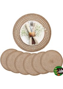 Luxury Handmade Natural Rattan Charger Plate <b>Placemats</b> <b>Round</b> Woven Dining Table Mats Eco Friendly Decorative Accessories - Product Image 5