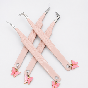 Pince à épiler pour cils en acier inoxydable personnalisée avec pointe inclinée, durable et écologique, design moderne pour les sourcils - Product Image 5