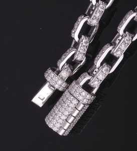 Pulsera de Diamantes Moissanite VVS de Corte Redondo para Hombre, Pulsera de Plata 925 con Incrustaciones de Diamantes, Estilo Hip Hop de Lujo para Uso Diario - Product Image 4