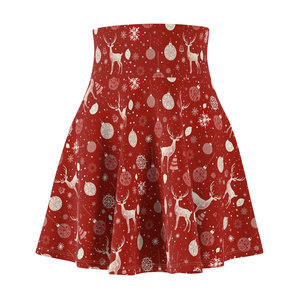 Falda Navideña Estampada Cómoda con Tela Suave y Estilo Festivo para Fiestas Navideñas - Product Image 1