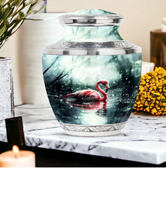 Urne funéraire Arbre de vie doré avec sac en velours. Symbolique et profondément significatif. Disponible aux prix de gros. - Product Image 2