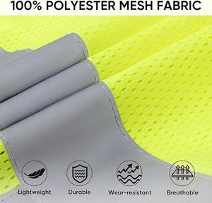 Gilet de travail haute visibilité pour hommes, tendance, de haute qualité, réfléchissant et de sécurité - Product Image 3