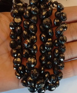 ลูกปัดสปิเนลสีดำธรรมชาติทรงหัวหอมเจียระไน ร้อยเป็นเส้น สำหรับทำเครื่องประดับแฮนด์เมด ขายส่ง - Product Image 5