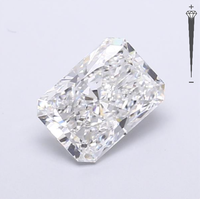 Diamant de laboratoire certifié GIA 3,04 CT taille Radiant couleur D clarté VVS1 CVD LG 3515735631 ROYAL GEMS pour la fabrication de bijoux