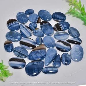 โอปอลสีน้ำเงินธรรมชาติคุณภาพสูงขายส่งจำนวนมาก แบบคาโบชอง ขายตามน้ำหนัก มีรูปทรงและขนาดต่างๆ - Product Image 4