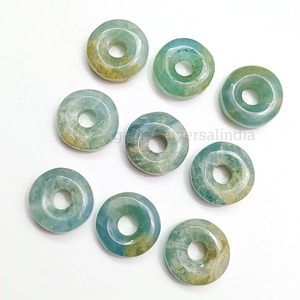 Donut de Aguamarina Natural de 15mm, Tallado a Mano, Piedra Preciosa Suelta, Tallado de Cristal para Fabricación de Joyas, Precio al por Mayor, Suministros a Granel - Product Image 6