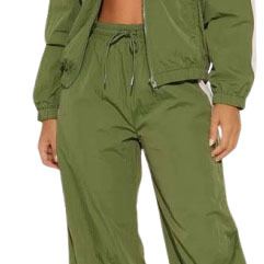 Chaqueta cortavientos impermeable para mujer, conjunto deportivo de nailon de 2 piezas, chaqueta cortavientos con cremallera, trajes personalizados para mujer - Product Image 5