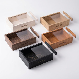 Ensemble de rangement pour bijoux en bois rectangulaire de luxe WeWood, écologique, personnalisable, fermeture magnétique, parfum durable, multi-tailles - Product Image 1