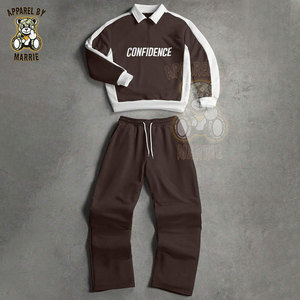 Conjunto Deportivo de Algodón de Alta Calidad, Impresión de Logotipo Personalizada, Servicio OEM, Peso Medio, 2 Piezas, Ropa Urbana para Hombre, Venta al Por Mayor - Product Image 1