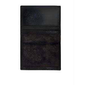Portefeuille homme en cuir véritable de qualité supérieure, à double rabat, avec poche à monnaie multicouche, rabat central pour documents, fenêtre transparente et porte-cartes - Product Image 4