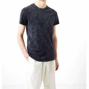 T-shirt vintage délavé personnalisé pour homme, 100 % coton, coupe classique, grandes tailles, logo, tissu polaire respirant, séchage rapide, col rond, décontracté - Product Image 4