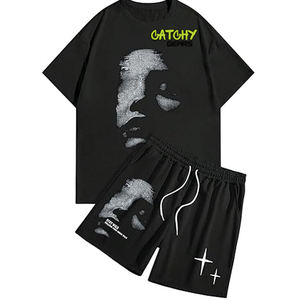 Conjunto de Camisetas de Punto Estampadas para Hombre, Camisetas Casuales de Algodón, Paquete Combinado, Manga Corta, Ropa Urbana, Proveedor Mayorista - Product Image 3