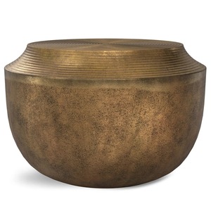 Mesa de Centro Hecha a Mano con Acabado Rústico Antiguo, Mueble Metálico para Sala de Estar - Product Image 5