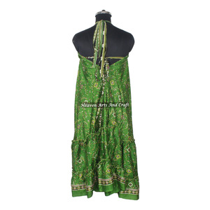 Colección de Verano Bohemian 2026 de Ropa para Mujer, Vestido Largo de Seda Sari Vintage, Elegante Vestido de Noche sin Mangas para Damas - Product Image 6