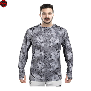 Chemise de pêche à capuche UPF 50, séchage rapide, respirante, manches longues, protection UV, jersey de pêche pour la pêche en bateau - Product Image 3