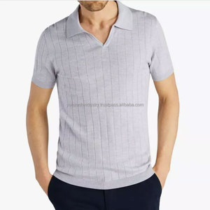 2023 Pakistán hizo cómodo algodón/fibra de bambú para camiseta Polo para hombres patrón sólido diseño único - Product Image 3