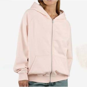 Sudadera con Capucha y Cremallera para Mujer, Color Rosa Claro, 100% Poliéster, Tejido de Punto, Corte Regular, para Otoño e Invierno, Fabricada en Pakistán - Product Image 1