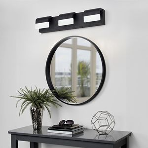 Contemporary LED Bathroom Vanity <b>Light</b> Fixture Dimmable 3-<b>Light</b> Wall <b>Sconce</b> in Matt Black for Over Mirror Lighting - Product Image 1
