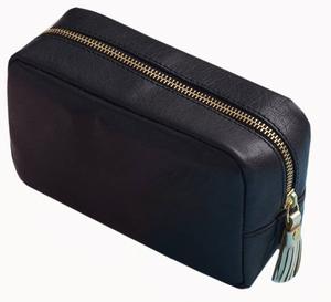 Pochette de maquillage en cuir avec Logo personnalisé imprimé, pochette de cadeau de noël - Product Image 2