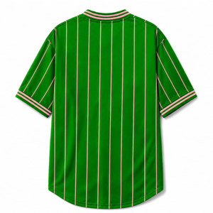 Alfa |   Kapa |   Camiseta de Béisbol a Rayas Verdes para Mujer de Alpha Sorority, Manga Corta, con Botones, Estilo Casual, Camiseta AKA para Mujer - Product Image 3