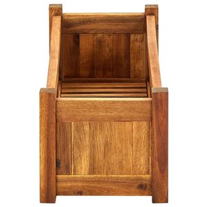 Jardinera Rectangular Grande Elevada en Madera Rústica de Acacia Cálida para Suministros de Jardín - Product Image 4