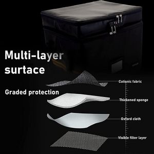 Upgraded 2-Layer Water-Resistant Portable Collapsible Storage Cabinet Fireproof Document <b>File</b> <b>Box</b> Lock for <b>File</b> Folders - Product Image 4