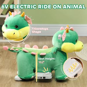 Caballo de Juguete Eléctrico de 6V con Música y Ruedas de PU para Niños de 18 a 36 Meses, para Entretenimiento en Movimiento hacia Adelante - Product Image 4