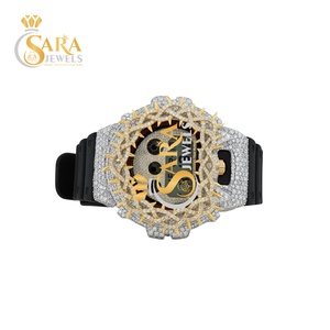 Reloj de Alta Calidad con Incrustaciones de Moissanita en Oro Rosa para Bodas, Discotecas y Ocasiones Especiales, Disponible a Precio de Fábrica - Product Image 1