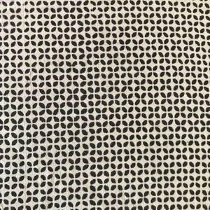 Tissu en coton imprimé à la main – Base blanche, imprimé géométrique Buti noir, textile indien traditionnel - Product Image 2