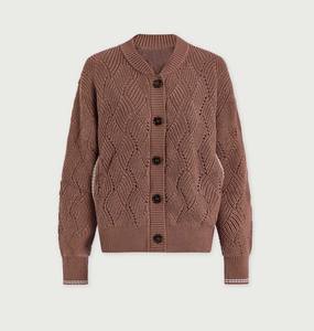 Suéter de Punto Tipo Waffle para Mujer con Botones - Jersey Casual de Invierno - Suave, Transpirable, de Color Sólido - Product Image 1