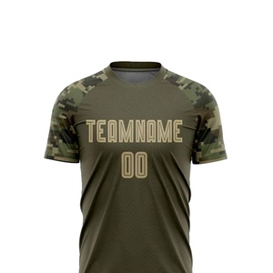 เสื้อกีฬาพิมพ์ลายดิจิทัลคุณภาพสูง ระบายอากาศได้ดี แขนสั้น ลายเรียบ แห้งเร็ว ออกแบบเองได้ ชุดฟุตบอล - Product Image 3