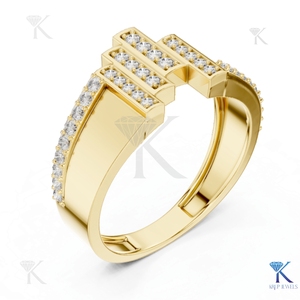 Anillo de Aniversario Clásico con Diamante Cultivado en Laboratorio, Oro Sólido, Diseño Vintage, Banda Pavé, Joyería Fina, Hecho a Medida para Mujer, Venta al Por Mayor - Product Image 4