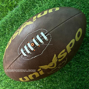 Cow Leather Antique Rugby Football Fully Hand Sewn with Fully Custom Branding Option - Product Image 4
