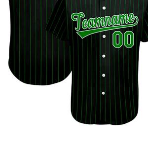 Camiseta de béisbol personalizada, camiseta personalizada de moda, camiseta de béisbol al por mayor, bordado personalizado de alta calidad, Color negro y verde - Product Image 6