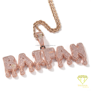 Pendentif Couronne de Diamants de Laboratoire Personnalisés Haut de Gamme, Collier Iced Out avec Chaîne Tennis, Bijou de Luxe Hip Hop Bling Tendance, Cadeau - Product Image 3